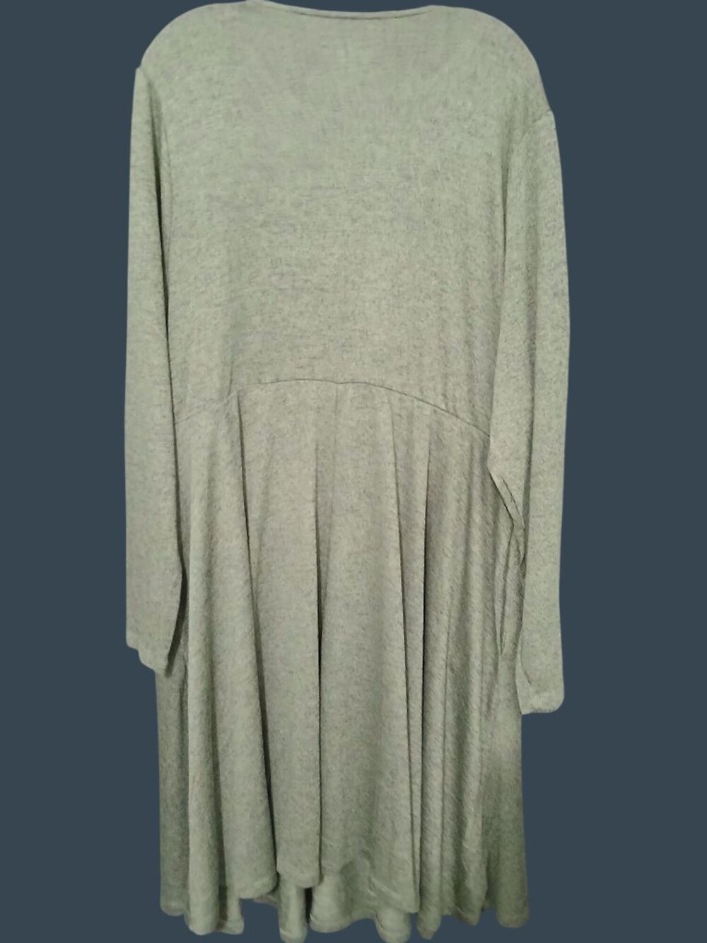 Torrid Super Soft Plush Hacci Knit Faux Wrap Dress Size 3X 3 Green Knee Length - Picture 5 of 16